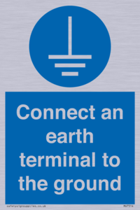 Connect an earth terminal to the ground