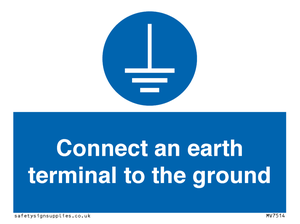 Connect an earth terminal to the ground