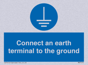 Connect an earth terminal to the ground