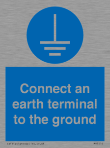 Connect an earth terminal to the ground
