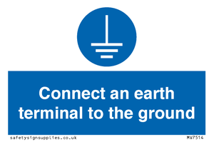 Connect an earth terminal to the ground