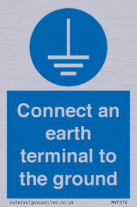 Connect an earth terminal to the ground