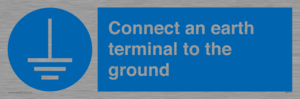 Connect an earth terminal to the ground