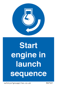 Start engine in launch sequence