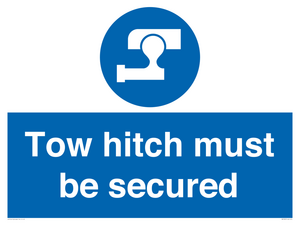 Tow hitch must be secured