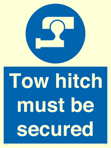 Tow hitch must be secured