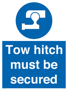Tow hitch must be secured