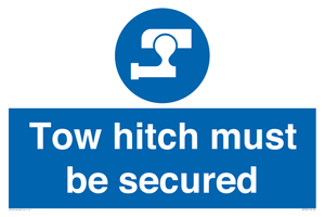 Tow hitch must be secured