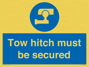 Tow hitch must be secured