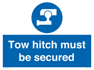 Tow hitch must be secured