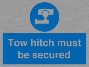Tow hitch must be secured