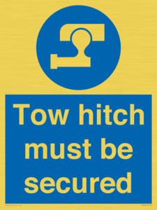 Tow hitch must be secured