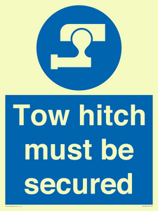 Tow hitch must be secured