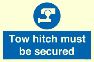 Tow hitch must be secured