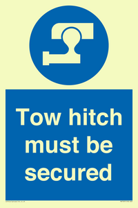 Tow hitch must be secured