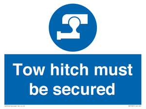 Tow hitch must be secured