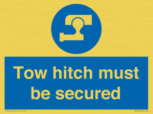 Tow hitch must be secured