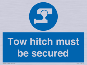 Tow hitch must be secured