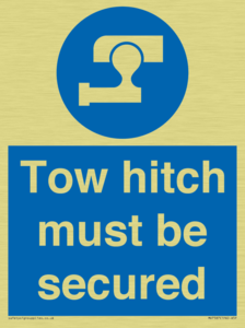Tow hitch must be secured