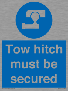 Tow hitch must be secured