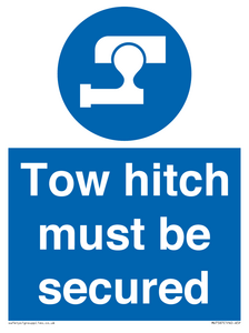Tow hitch must be secured