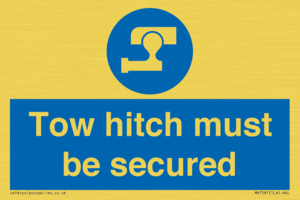 Tow hitch must be secured