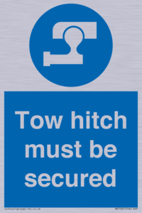 Tow hitch must be secured