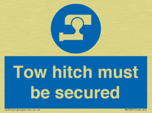 Tow hitch must be secured