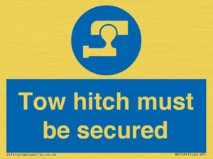 Tow hitch must be secured