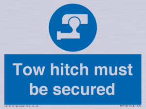 Tow hitch must be secured