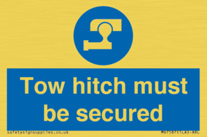 Tow hitch must be secured