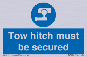 Tow hitch must be secured
