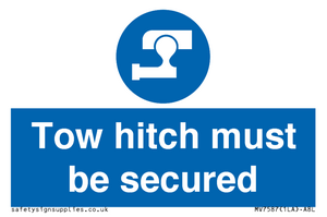 Tow hitch must be secured