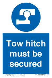 Tow hitch must be secured