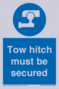 Tow hitch must be secured
