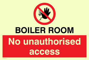 Boiler room. No unauthorised access