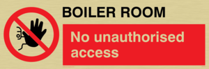 Boiler room. No unauthorised access