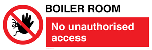 Boiler room. No unauthorised access