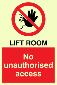 Lift room. No unauthorised access