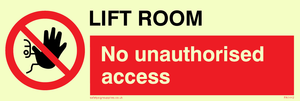 Lift room. No unauthorised access
