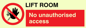 Lift room. No unauthorised access