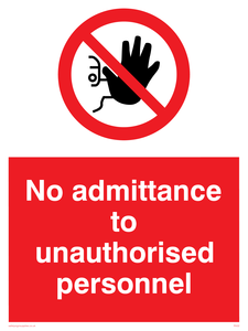 no admittance to unauthorised