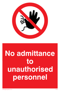 no admittance to unauthorised