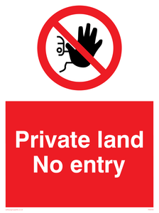Private land No entry