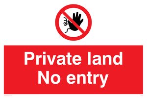 Private land No entry