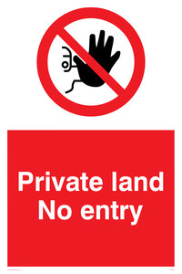 Private land No entry