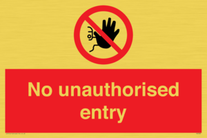 No unauthorised entry