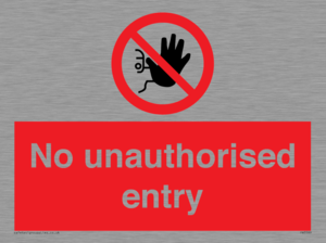 No unauthorised entry