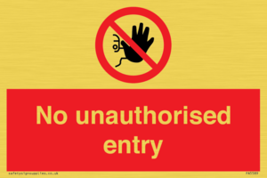 No unauthorised entry