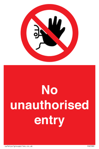 No unauthorised entry